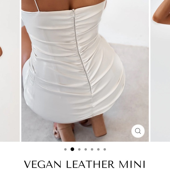 JAUS WHITE HIGH GLOSS VEGAN LEATHER MINI - Picture 2 of 4